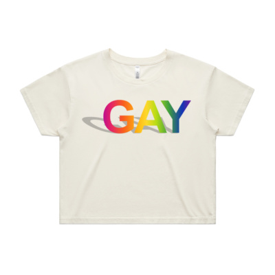 Gay Wordart - Crop Top Thumbnail