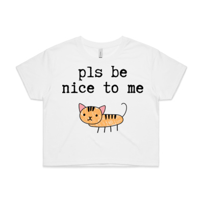 Pls be nice to me - Crop Tee Thumbnail