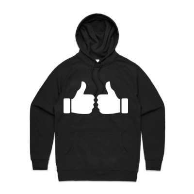 Two Thumbs Up (white on black) Thumbnail