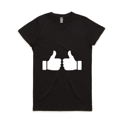 Two Thumbs Up (white on black) Thumbnail